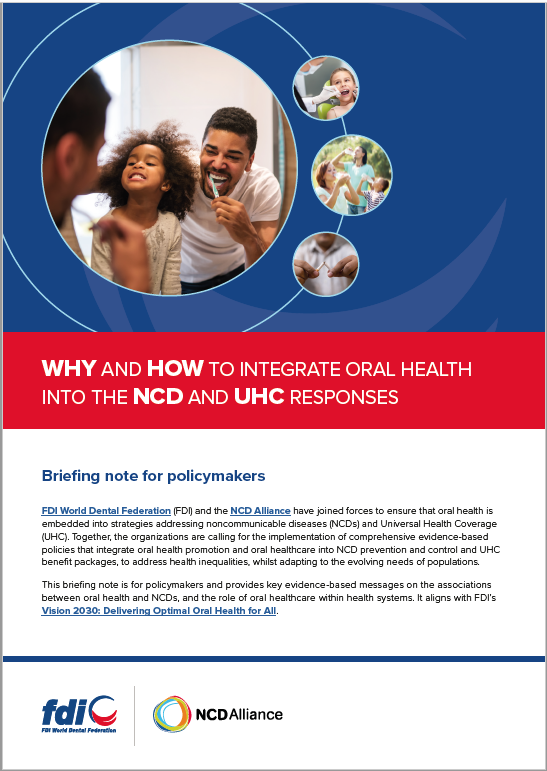 Why and how to integrate oral health into the NCD and UHC responses